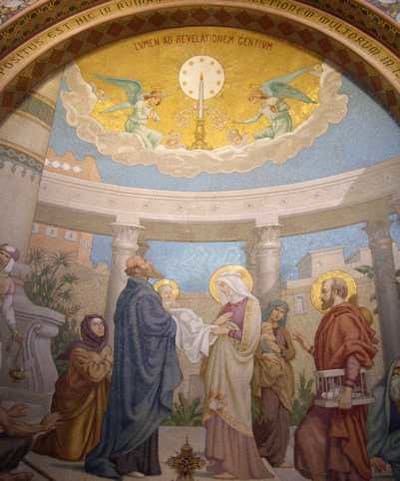 Jésus est présenté au temple par Marie et Joseph