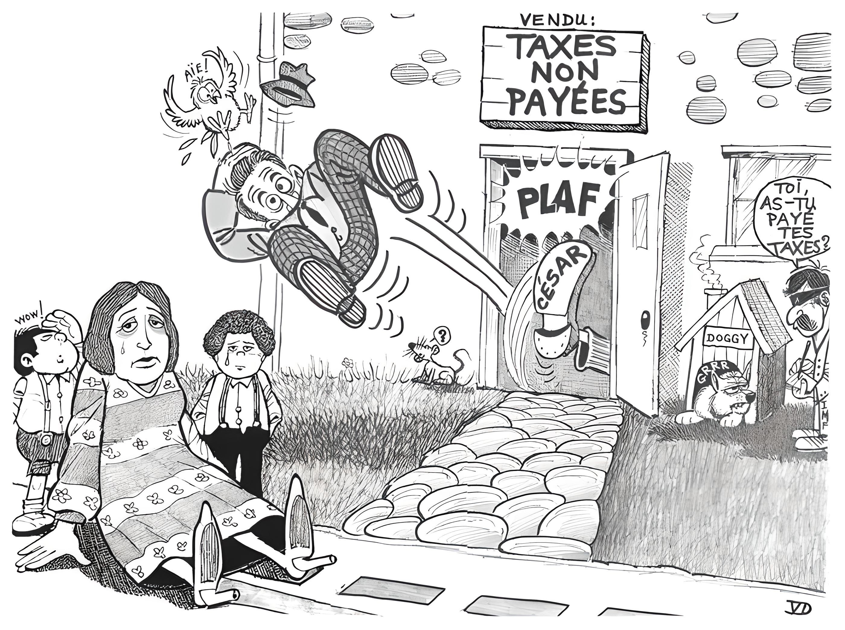 Mis dehors pour taxes impayés