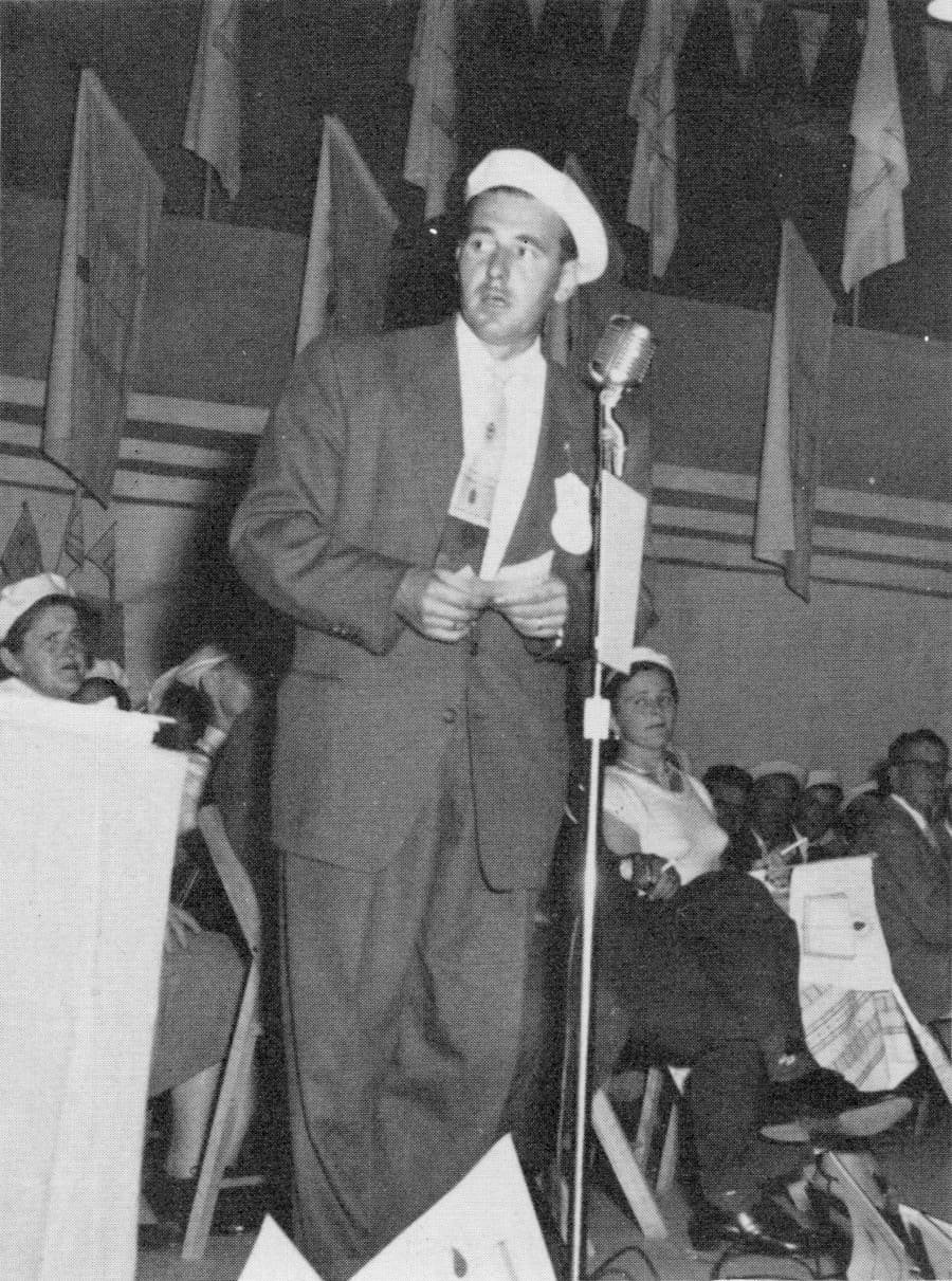 L'échevin Fernand Bouffard de Ville Jacques-Cartier - Congrès 1955