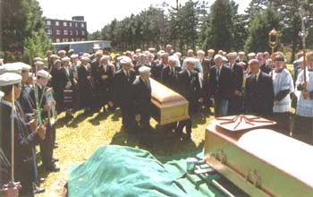 inhumation du corps de Mme Mercier