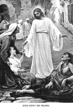 Jésus guérit des malades