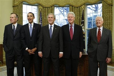 Les cinq derniers présidents américains