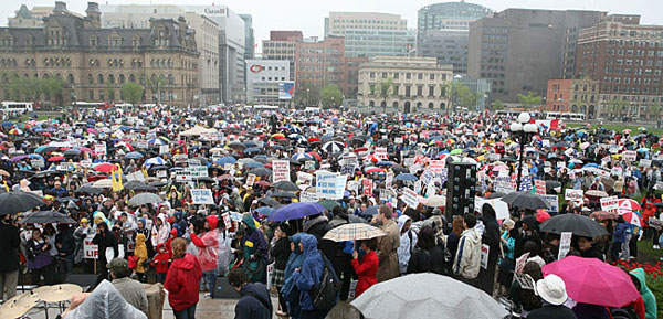 Foule à la marche Pro-Vie 2009