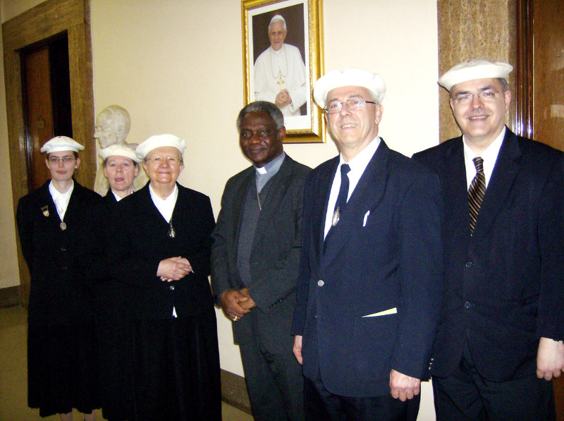Cardinal Peter Turkson et délégation des pèlerins de saint Michel à Rome 15 mai 2010