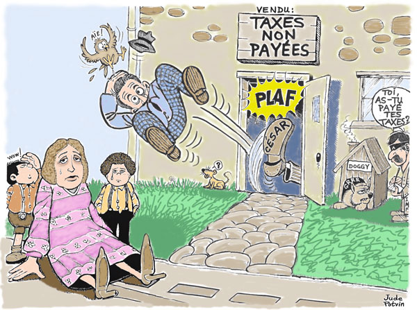 Famille expulsée par les taxes