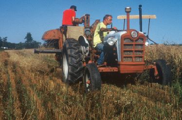 Fermier avec son tracteur