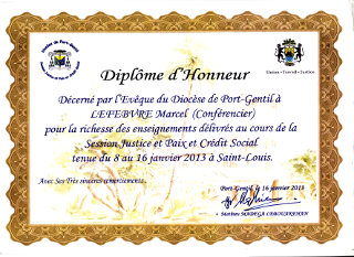 Diplôme d'honneur