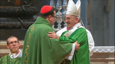 Le Cardinal Lacroix et le pape François