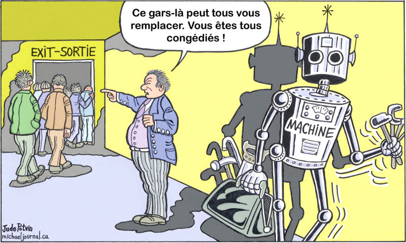 Le robot remplace les emplois