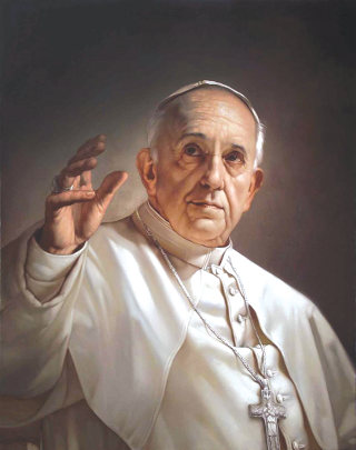 Pape François par Roberto Ferri