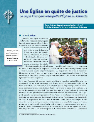 Une Église en quête de justice brochure