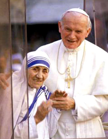 Mère Teresa et Jean-Paul II