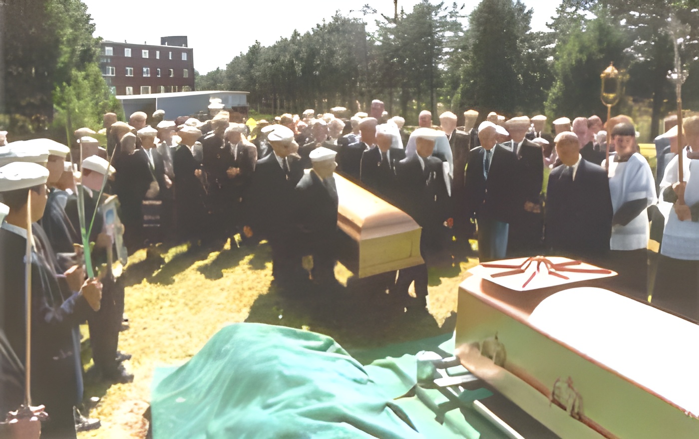 inhumation du corps de Mme Mercier